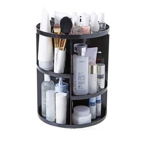 Makeup Storage Plastic Drawer Cosmetic New Fashion 360 Degree Rotating Brush Holder Jewelry  Shelf Detachable Beauty Organizer