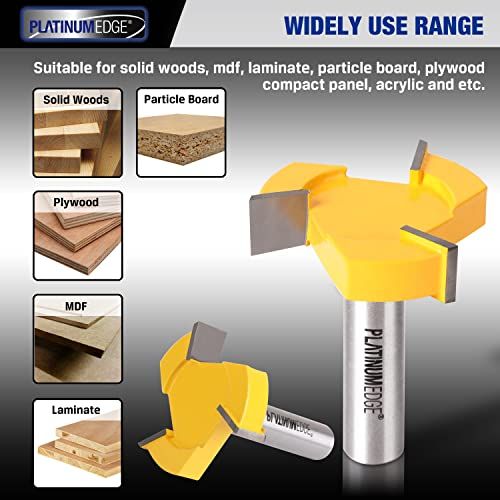 PLATINUMEDE Spoilboard Surfacing Router Bit 12 Inch Shank 2