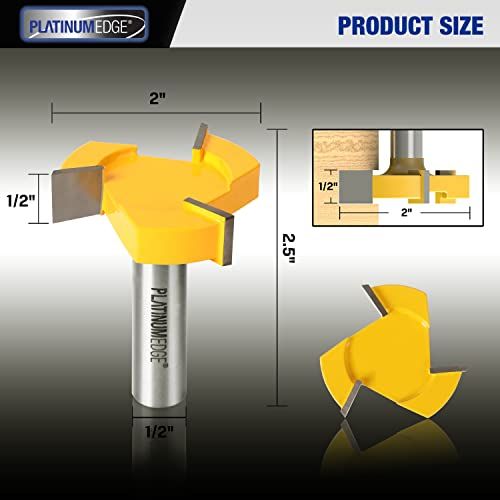 PLATINUMEDE Spoilboard Surfacing Router Bit 12 Inch Shank 2
