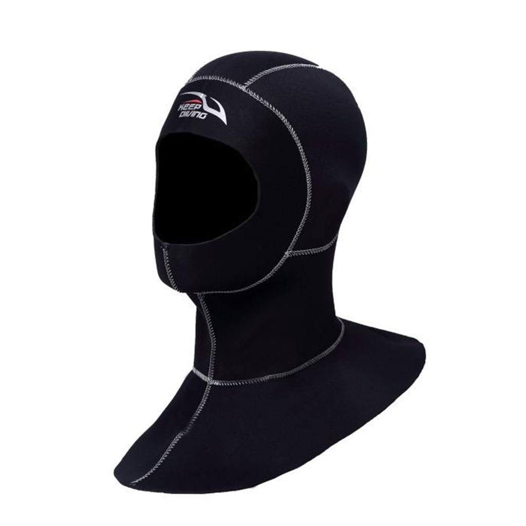 Thermal Diving Wetsuit Hood Women Men Swimming Hat Head White Seam M
