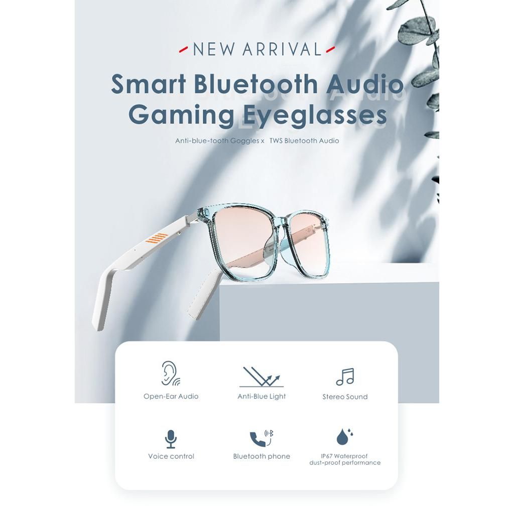 Audio Eyeglasses Smart Bluetooth Wireless Music Headset