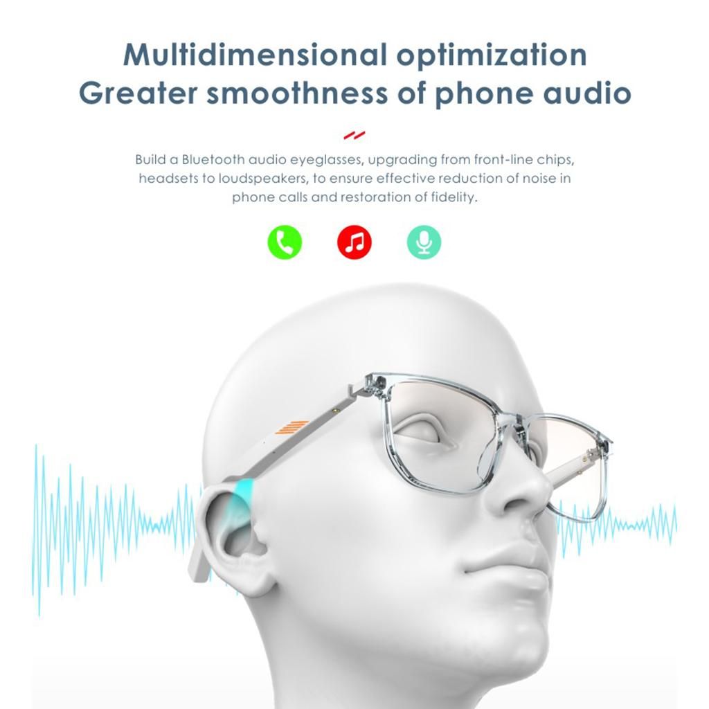 Audio Eyeglasses Smart Bluetooth Wireless Music Headset