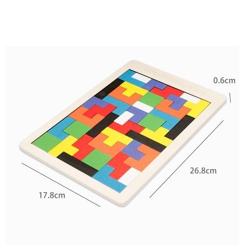 Kids Logical Thinking Tangram Tetris Puzzle - Alphanumeric