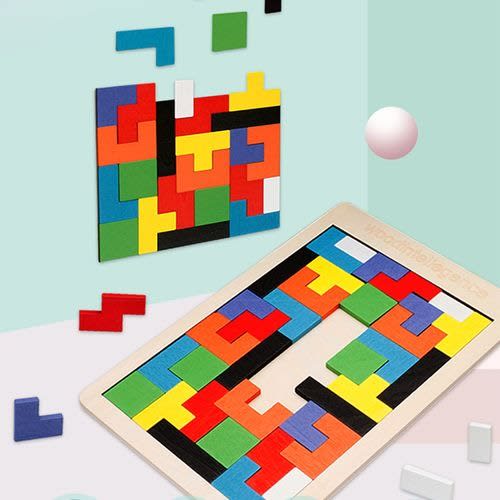 Kids Logical Thinking Tangram Tetris Puzzle - Alphanumeric