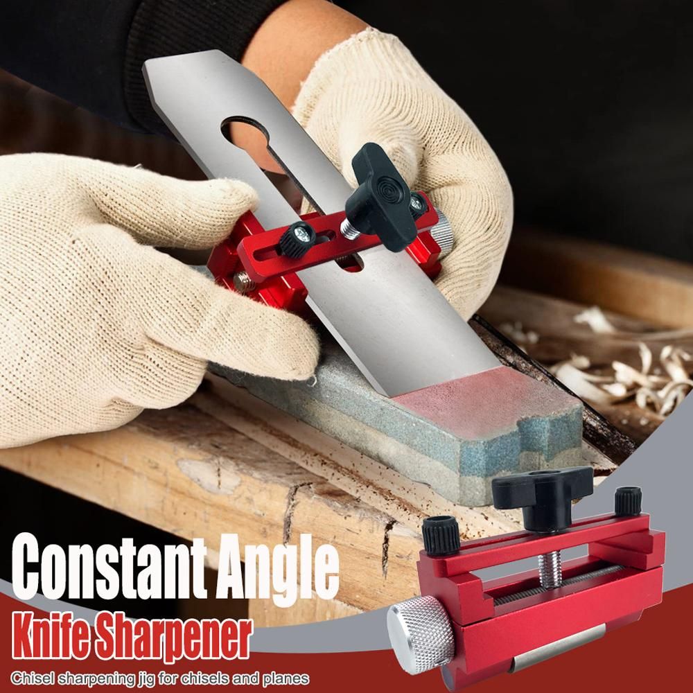 Angle Adjustable Sharpener Woodworking Perforator Woodworking Tool Sharpening Jig Width Adjustment Inclined Edges Wood Chisel Fixing Bracket