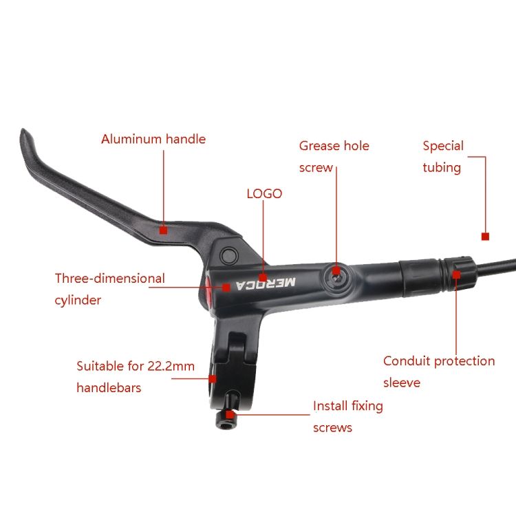 Bicycle Brake Left Back 1400mm + Disc Brake