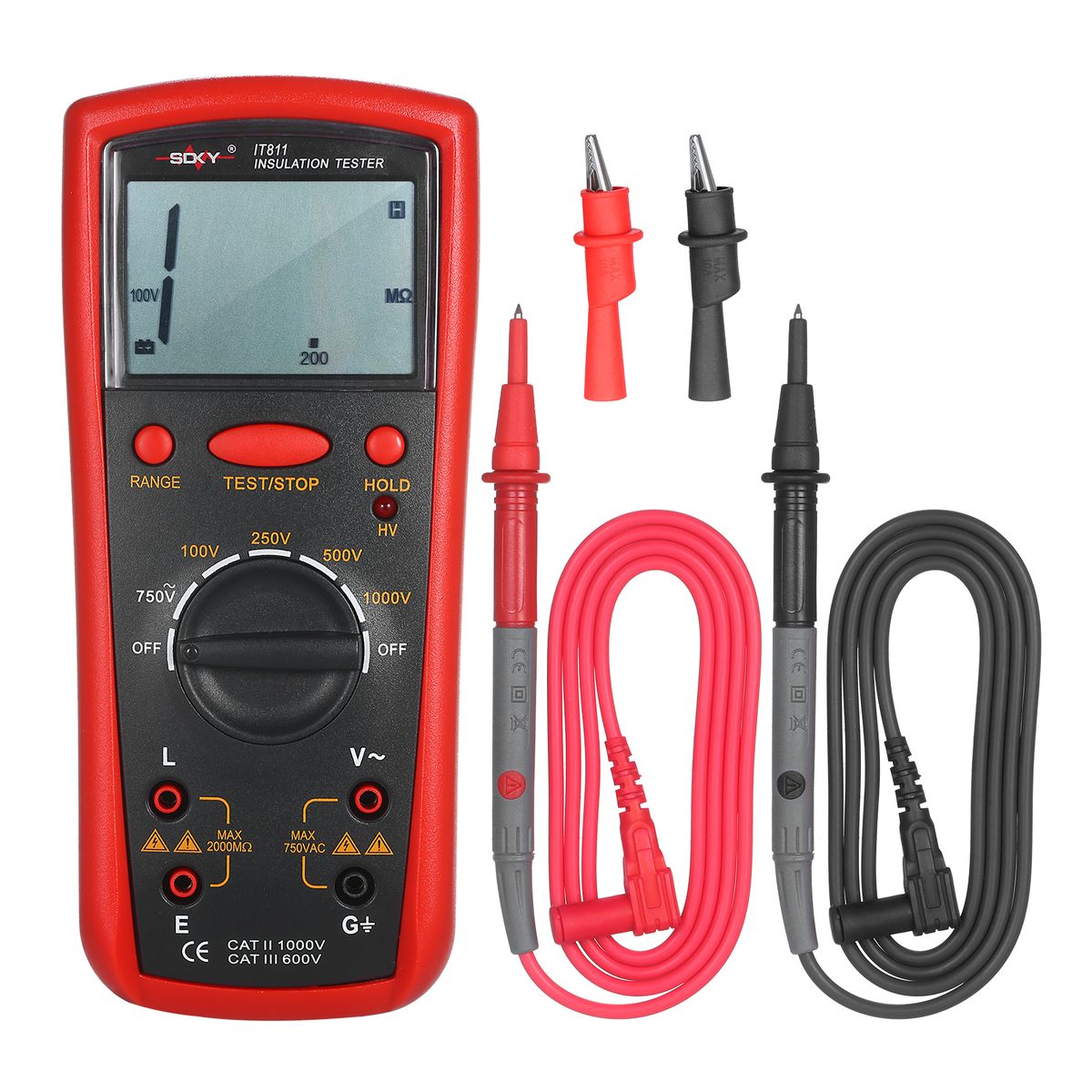 1M&Omega;-20G&Omega;  Digital Meggermeter Insulation Resistance Tester