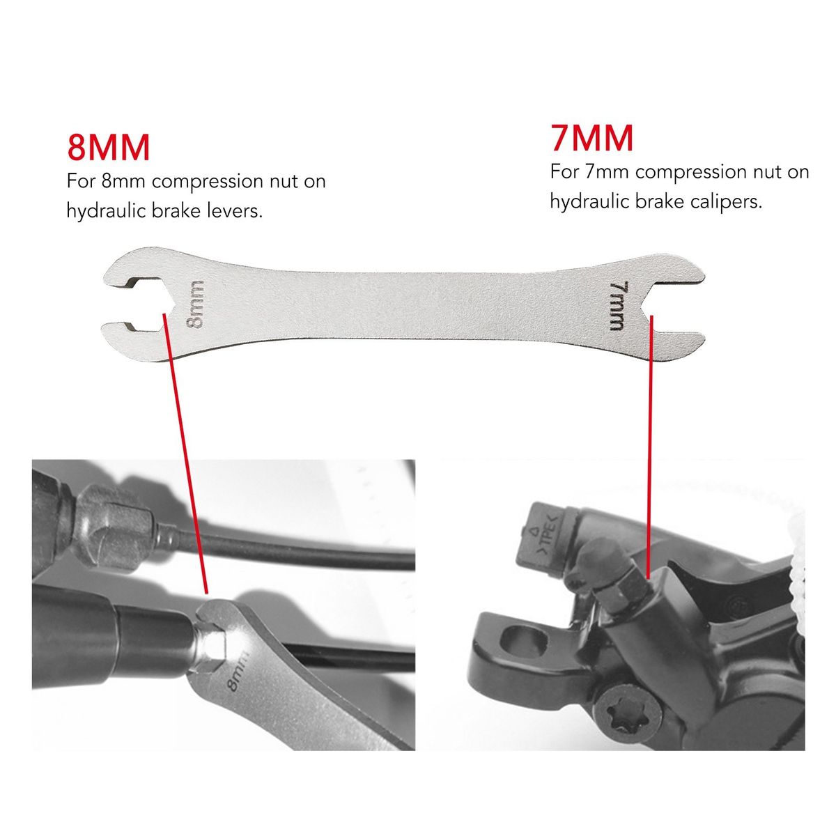 2 IN 1 Hydraulic Bike Brake Wrench Bicycle Brake Calipers