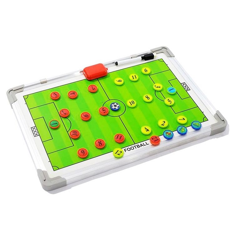 Aluminum Alloy Frame+PVC Double-Sided Magnetic Portable Football Tactical Training Guidance Board