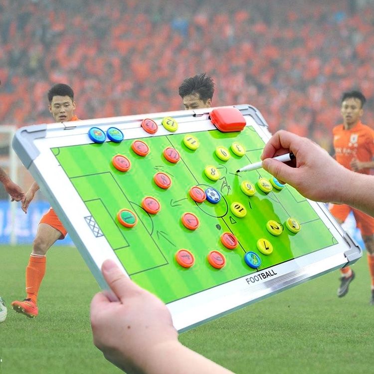 Aluminum Alloy Frame+PVC Double-Sided Magnetic Portable Football Tactical Training Guidance Board
