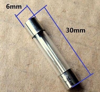 6X30 250V 0.5A 1A 2A 3A 250V3A Fast Blow Glass Fuse 6mm X