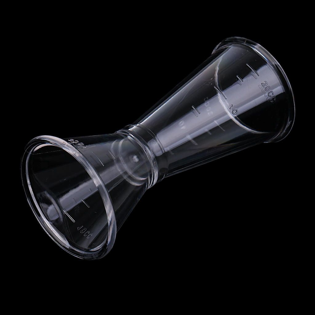 2pcs PC Double Single Shot Measure Cup Cocktail Drink Jigger