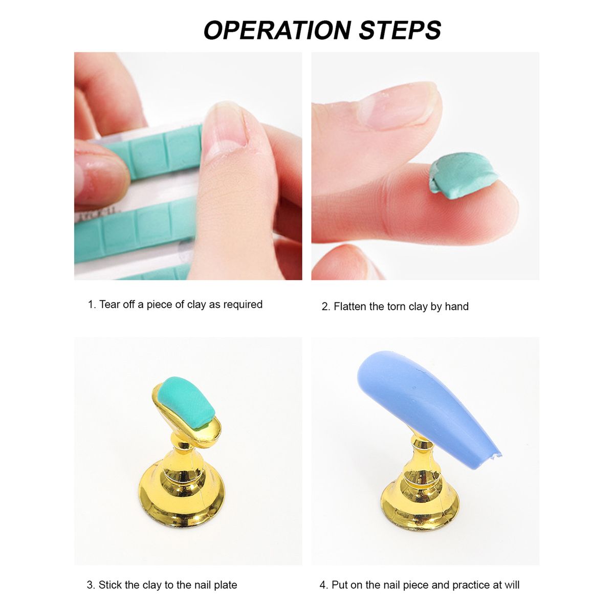 Acrylic Nail Art Practice Stands Magnetic Nail Tips Holders