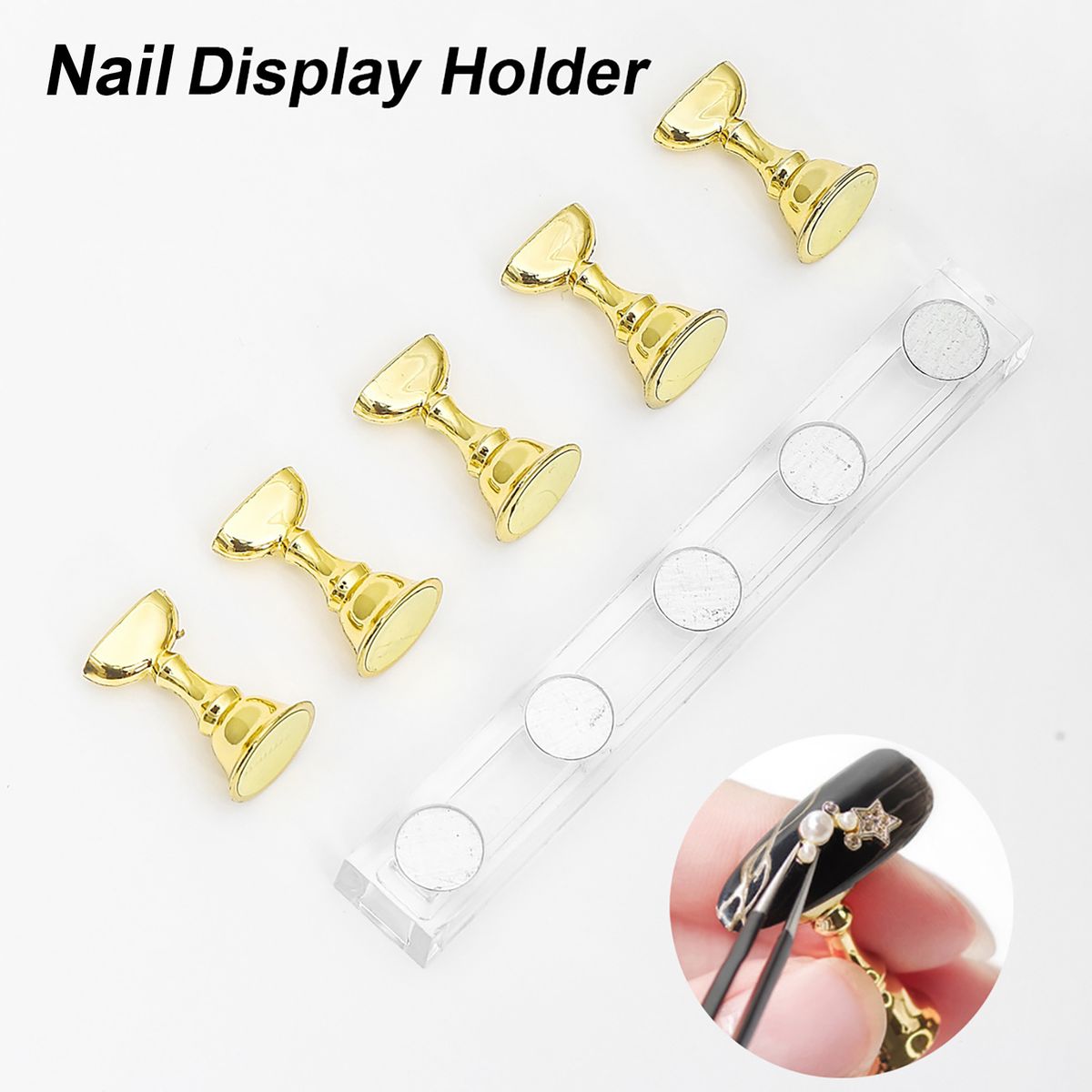 Acrylic Nail Art Practice Stands Magnetic Nail Tips Holders