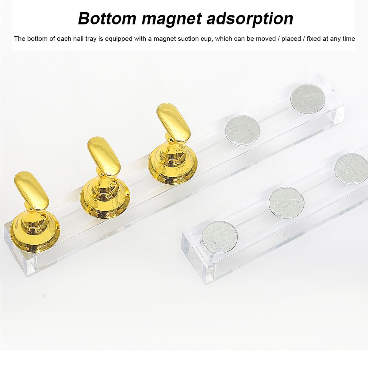 Acrylic Nail Art Practice Stands Magnetic Nail Tips Holders
