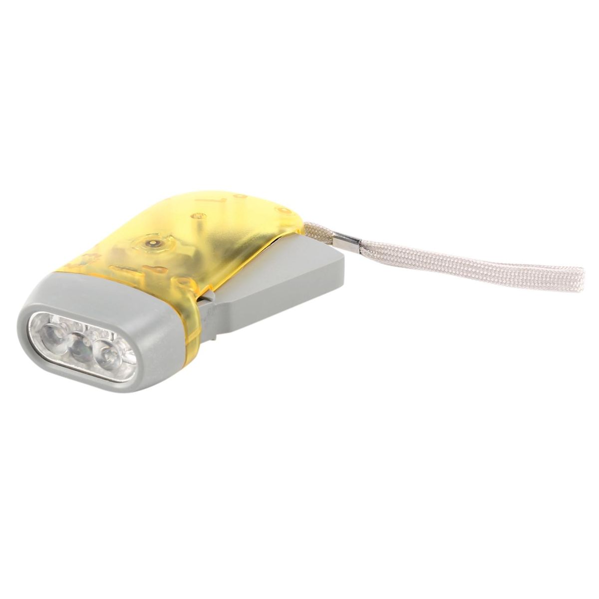 3 LED Dynamo Wind Up Flashlight Hand-pressing Crank No