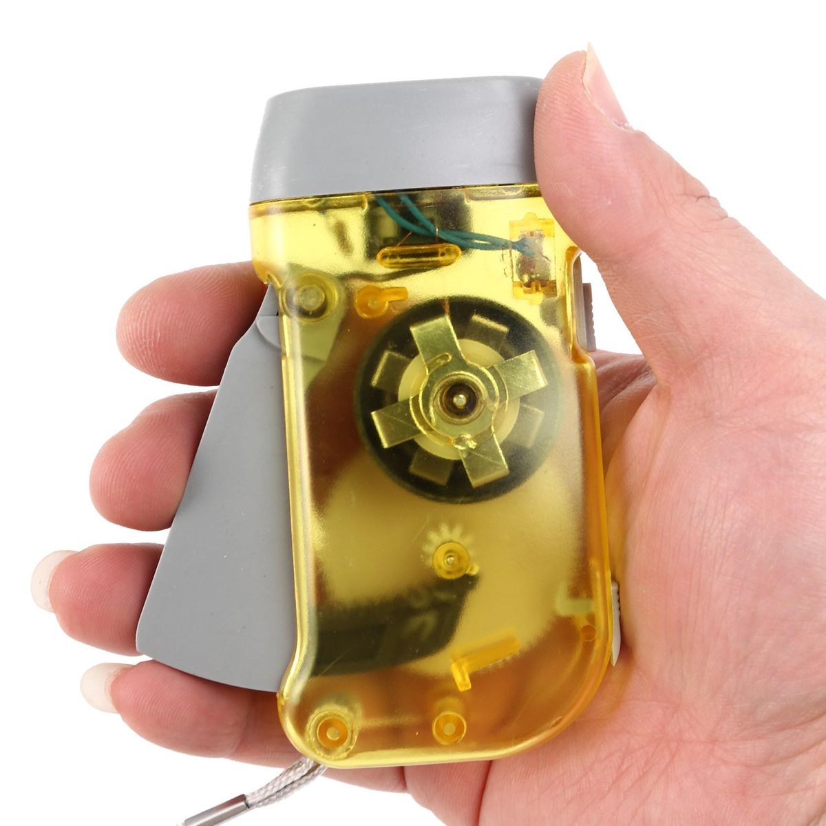 3 LED Dynamo Wind Up Flashlight Hand-pressing Crank No