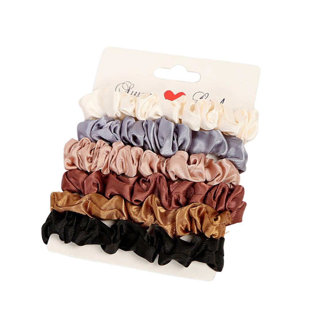 6x Womens Hair Scrunchies Hair Band Stretch Hair Ties  Hair