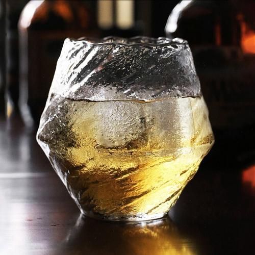 380ml Creative Whiskey Glass Cocktail Brandy Vodka Wine Beer Cup Heat Resistant Tea Coffee Juice Water Mug Diamond Crystal Glass
