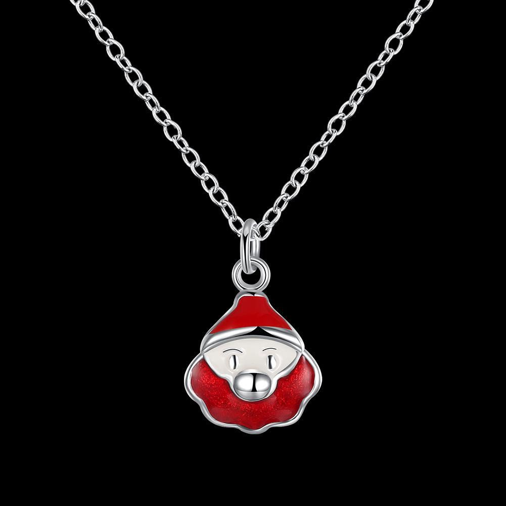 Christmas Theme Series Red Santa Claus Women's Exquisite Necklace
