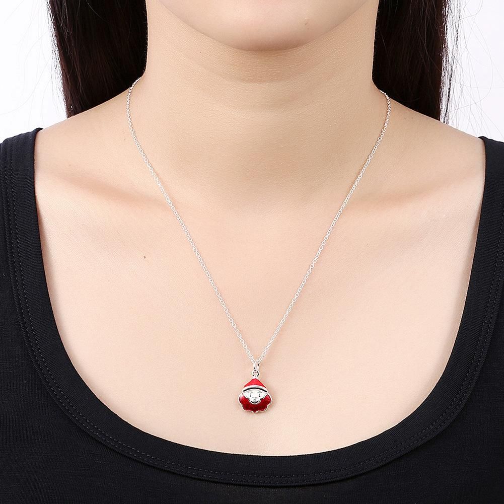 Christmas Theme Series Red Santa Claus Women's Exquisite Necklace