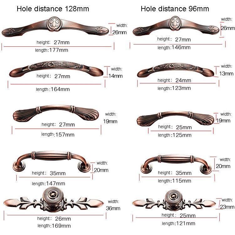 Red Bronze Handle For Wood Furniture