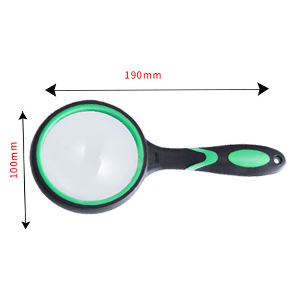 Rubber Handheld Magnifying Glass -10x High
