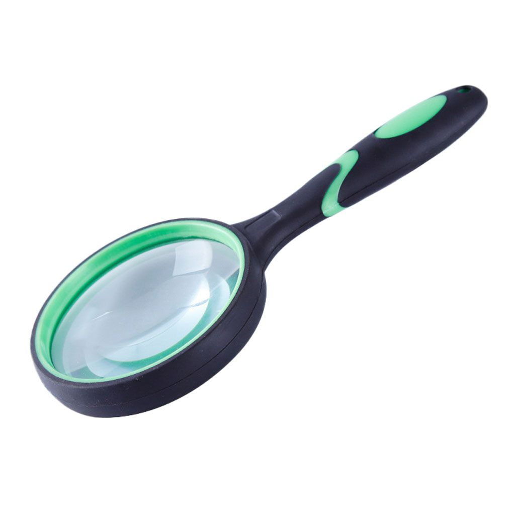 Rubber Handheld Magnifying Glass -10x High