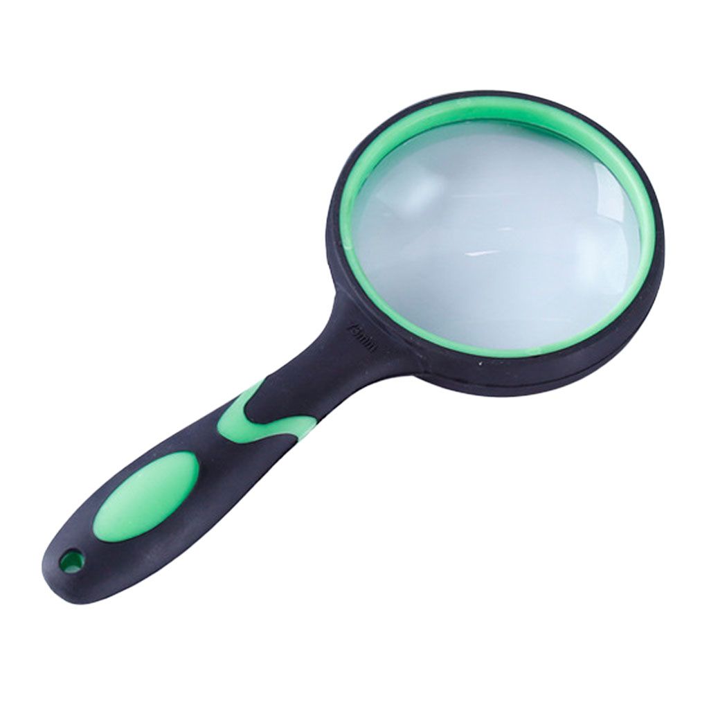 Rubber Handheld Magnifying Glass -10x High