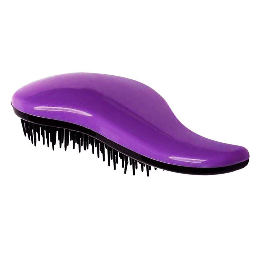 8 Color Hair Detangling Brush Glide Thru Detangler Comb For Purple