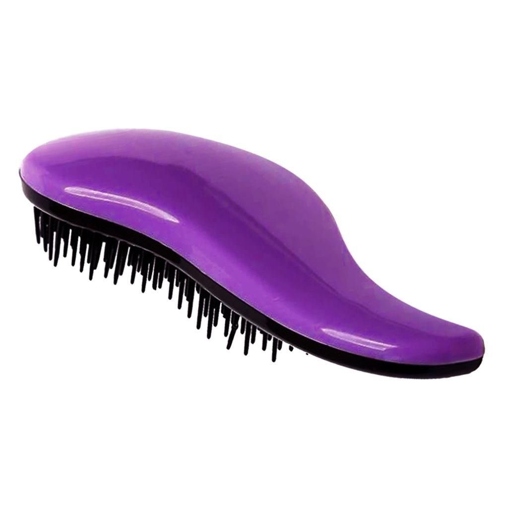 8 Color Hair Detangling Brush Glide Thru Detangler Comb For Purple