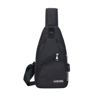 Cross Bag With Usb Charging Port -  Black