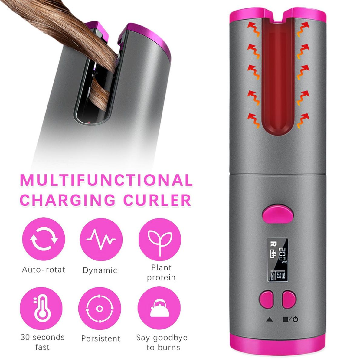 New cross-border curling iron automatic curling artifact wireless portable usb charging lazy curling iron curling iron