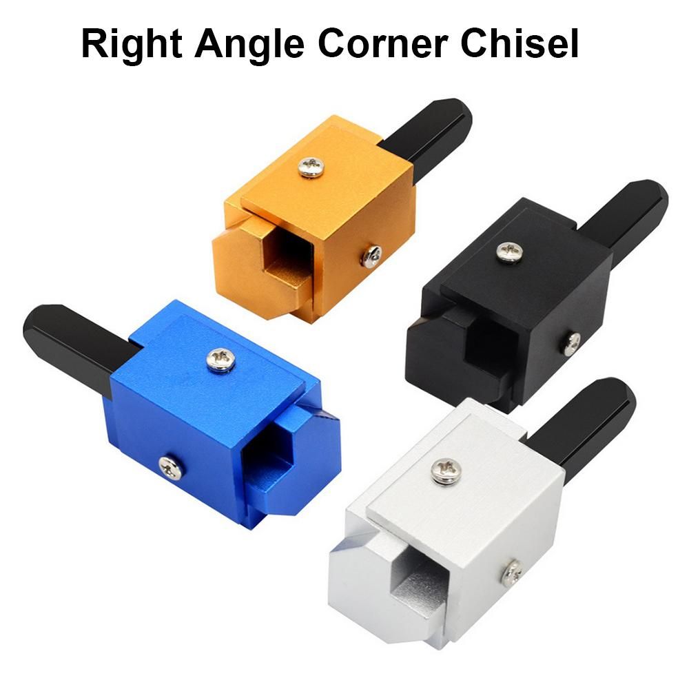 4 PCS Right Angle Corner Chisel Square DIY Punch Hinge Recess Corner Wood Chiseling Deburring for Door Drawer Frame Carpenters Woodworking Tool