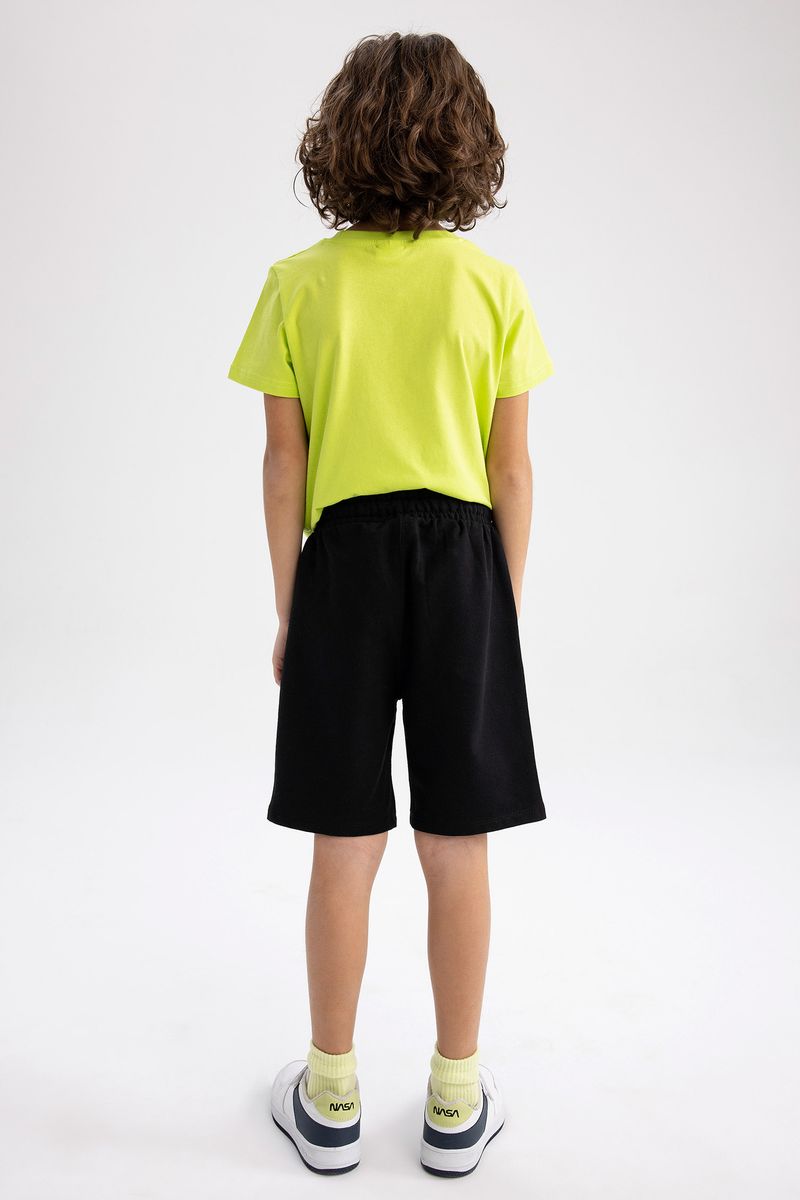 Boy Casual Regular Fit Knitted Short - Black