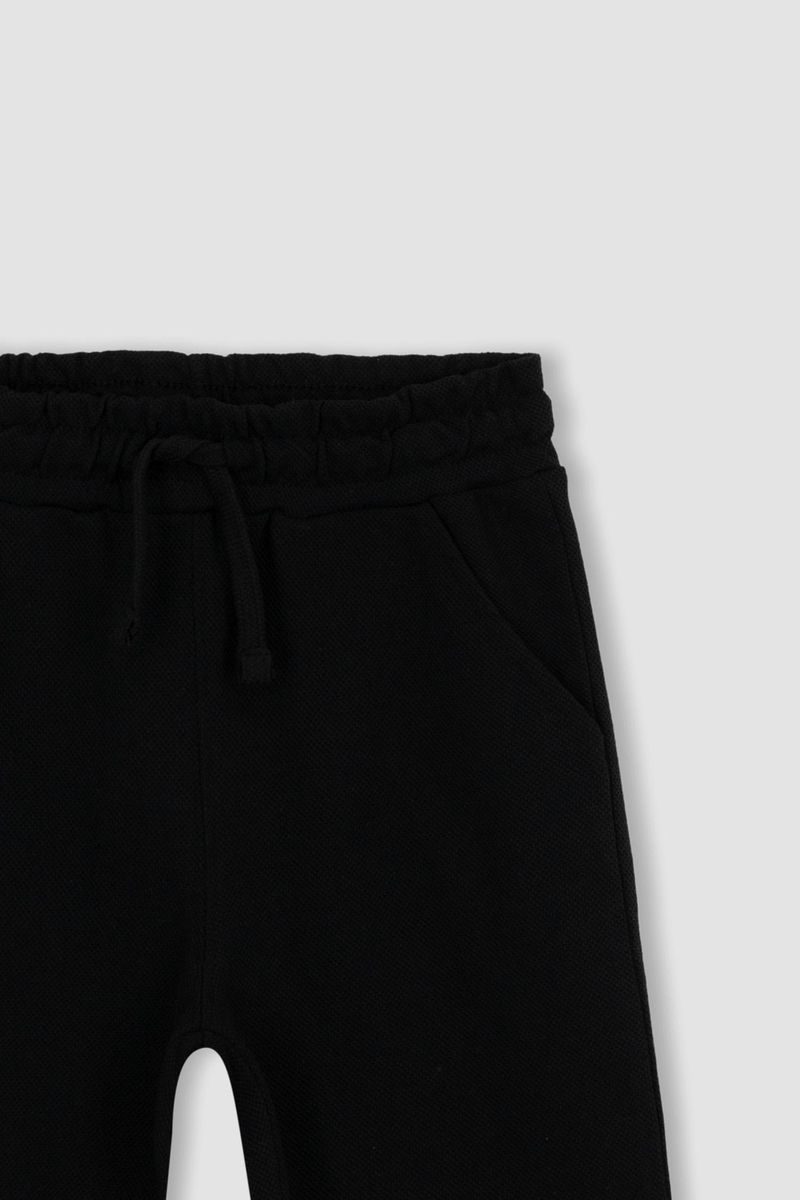 Boy Casual Regular Fit Knitted Short - Black