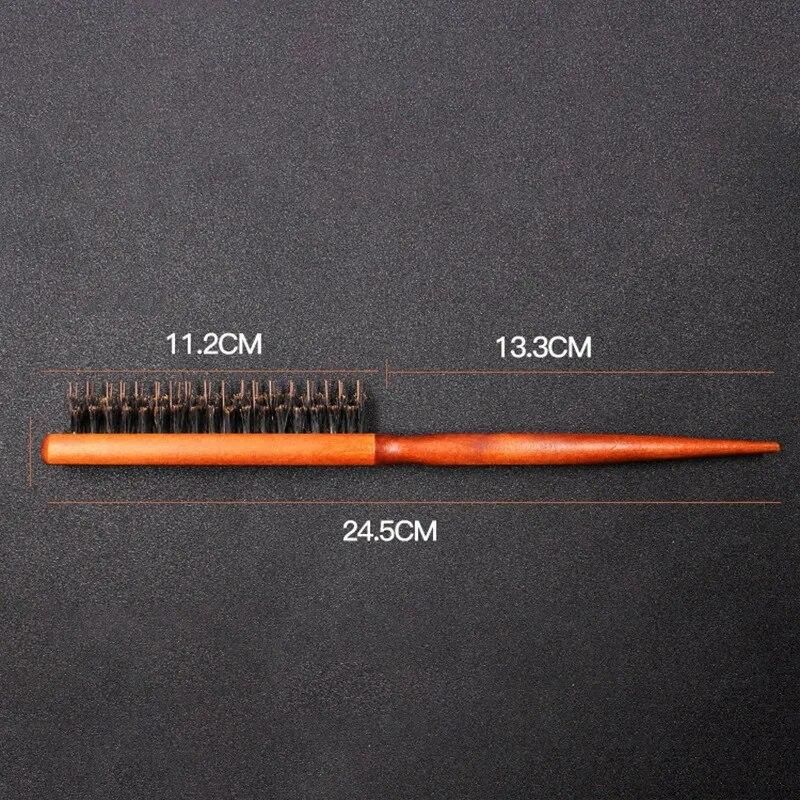 Professional Salon Teasing Back Hair Brushes Wood Slim Line Comb Hairbrush Extension Hairdressing Styling Tools DIY Kit