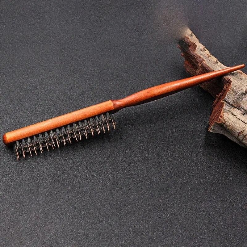 Professional Salon Teasing Back Hair Brushes Wood Slim Line Comb Hairbrush Extension Hairdressing Styling Tools DIY Kit