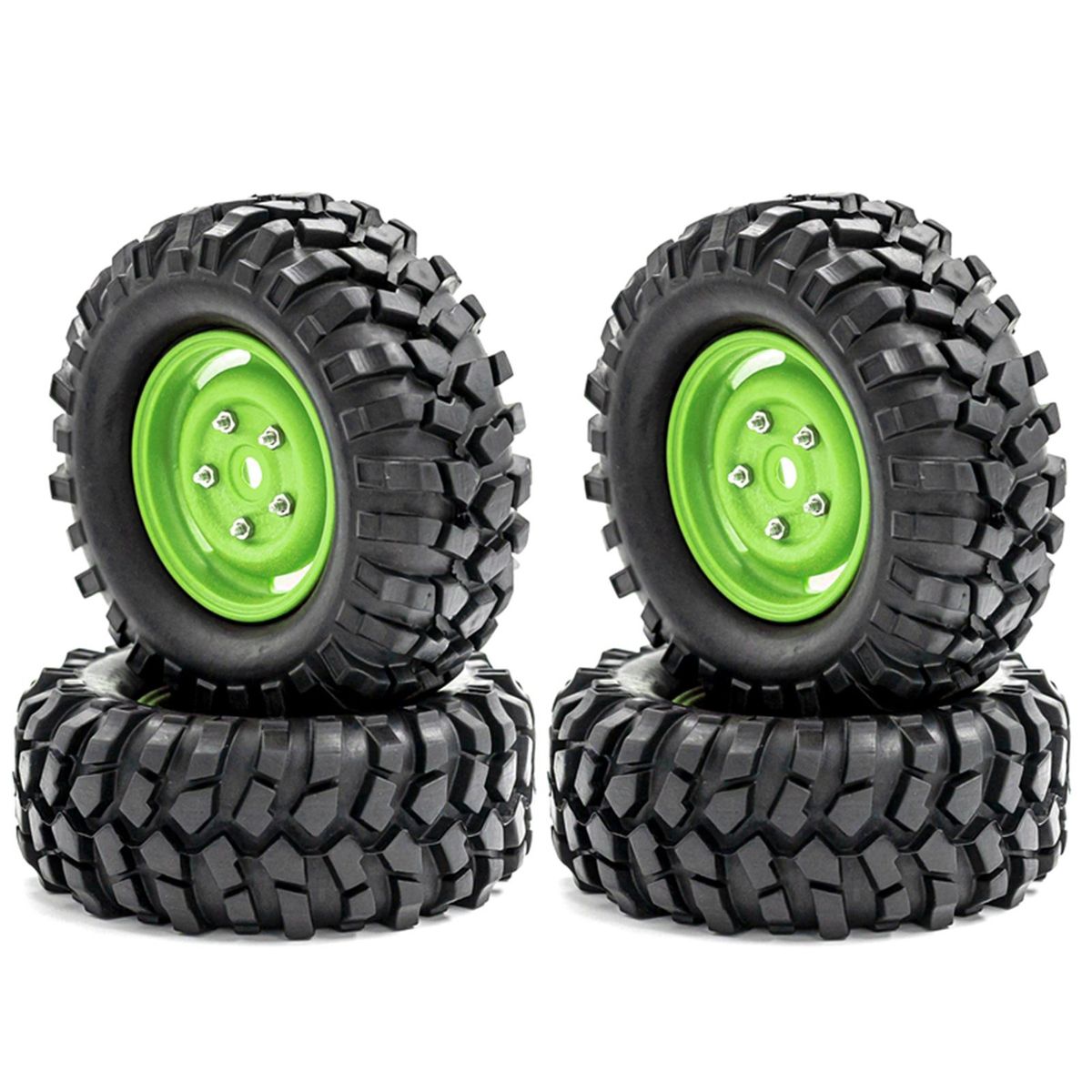 RC Crawler Rubber Tires RC Car Tires with Wheel Rims Replacement for 1/10 Traxxas TRX-4  Axial SCX10 90046 90047 CC10 RC Car