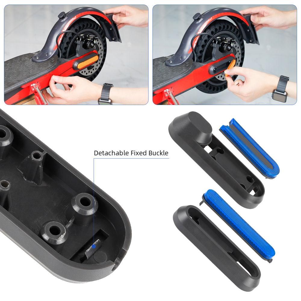 Set of 4 Electric Scooter Wheel Hubs Cap Fork Reflective Strips Wheel Side Decorative Cover with Screws Compatible with M365 PRO PRO2 1S