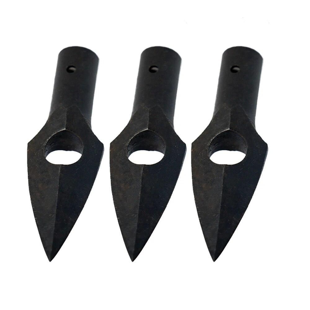 Arrowhead Hunting Broadhead Arrow Head Tips Points 6pcs 184 Grain One Hole for Wood/Bamboo Arrow Shaft Archery Outdoor Steel New