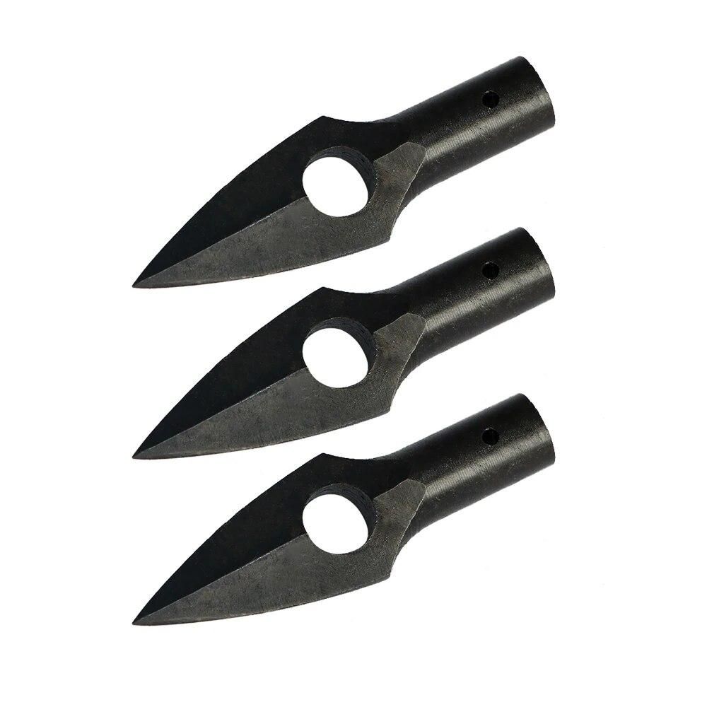 Arrowhead Hunting Broadhead Arrow Head Tips Points 6pcs 184 Grain One Hole for Wood/Bamboo Arrow Shaft Archery Outdoor Steel New