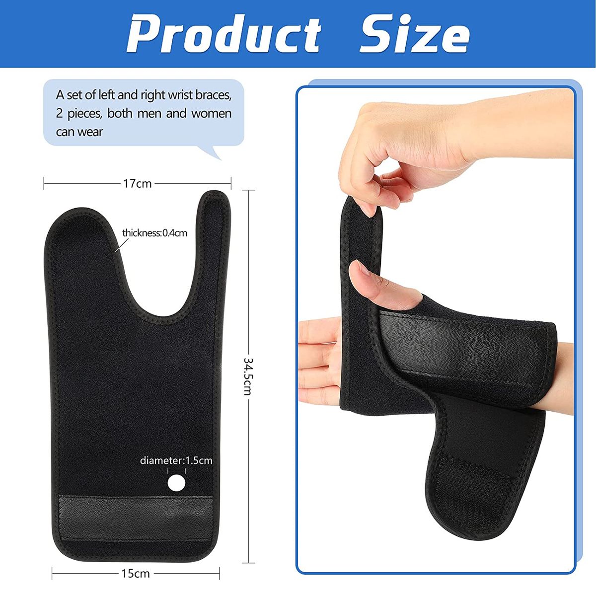 Wrist Brace Carpal Tunnel Support With Metal Splint