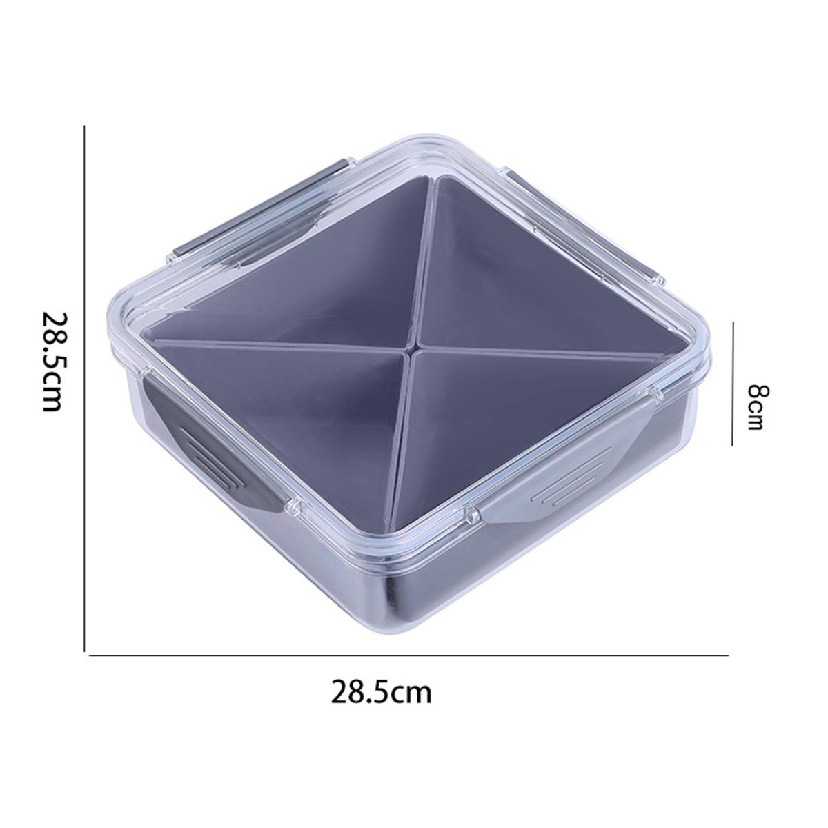 Fruit Tray with Compartments Versatile Veggie Tray 46 for Appetizers Grey