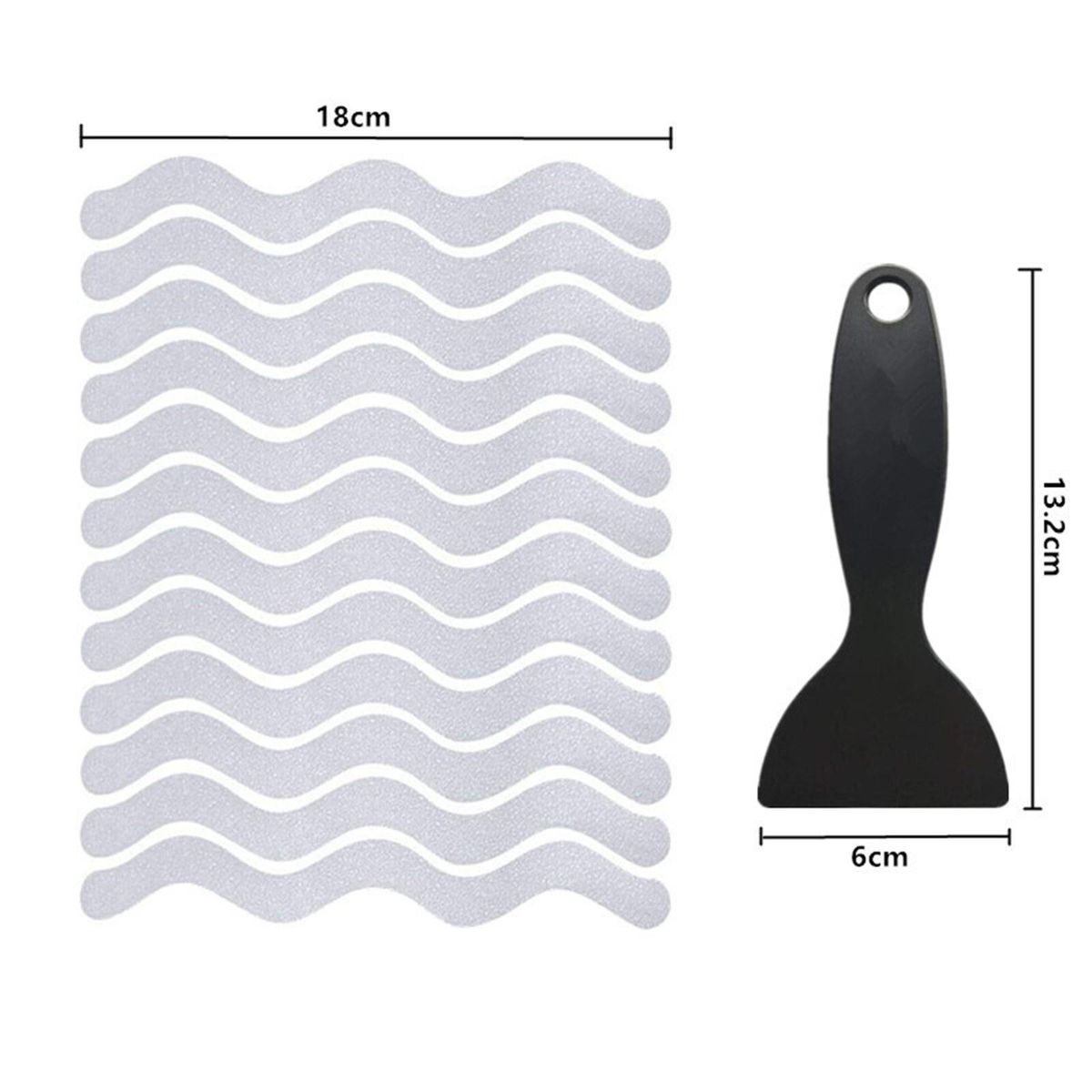 Bathtub Stickers 24 PCS Non-Slip Bath Stickers Safety Tub Shower Stickers PEVA Adhesive Decals with Scraper for Slippery Bathroom Tubs Shower Room Floor Stairs