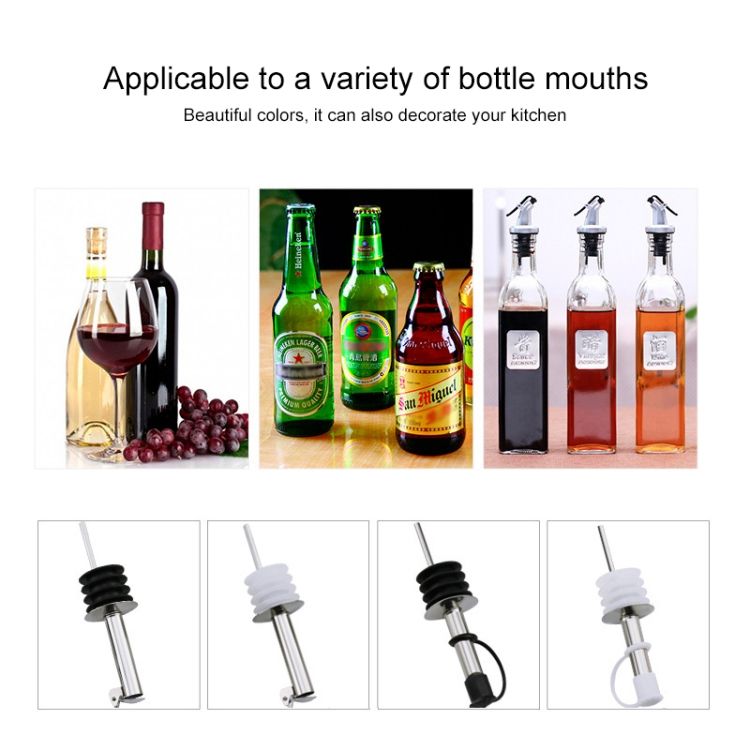5 PCS Glass Bottle Stopper White Hat Straight Mouth