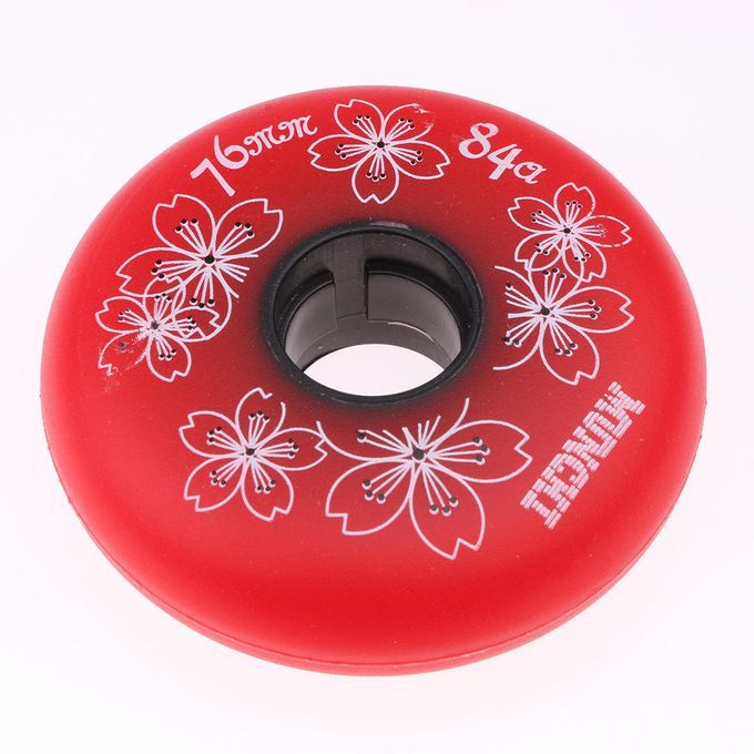 4 Pieces Inline Roller Hockey Fitness Skate Replacement Wheel 76mm Red