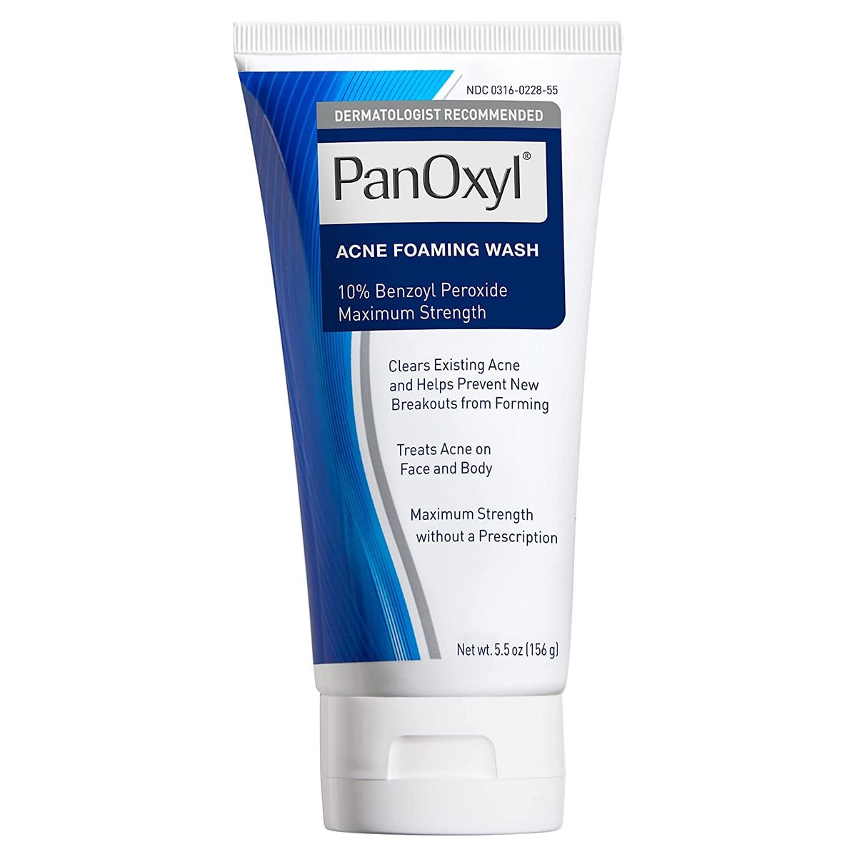 Acne Foaming Wash Benzoyl Peroxide 10% Maximum Strength Antimicrobial, 5.5 Oz