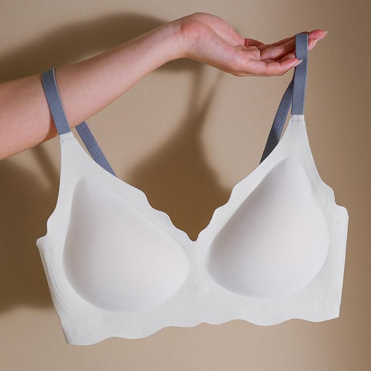 Summer thin seamless underwear gathered bra, wrapped chest, back, anti-sagging, women's small chest