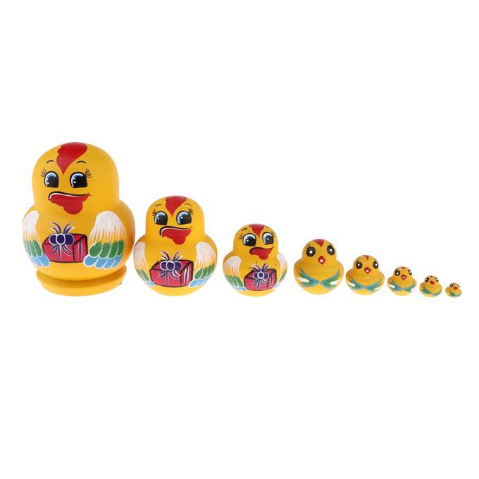 10pcs Cute Russian Wooden Hand Painted Nesting Dolls Kids Toys